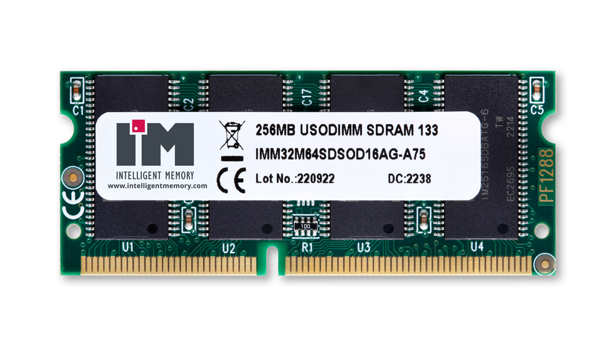 DRAM Module - SDRAM - Non-ECC UDIMM - 512MB - PC-133 - 3.3V - 32Mx2x64 - 168pin DIMM - IMM64M64SDDUD8AG-B75