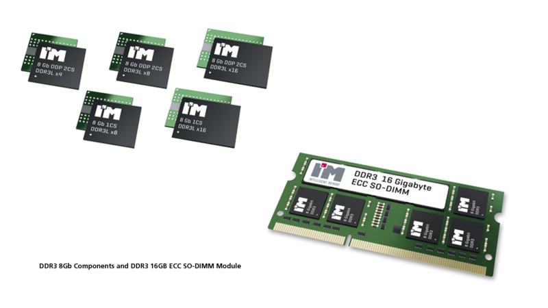DDR3 8Gb Components and DDR3 16GB ECC SO-DIMM Module Intelligent Memory Has Thousands of Plans
