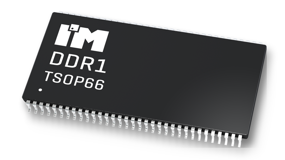 DRAM Component - DDR1 - 512Mb - 200MHz (400Mbps) - 2.5V - 64Mx8 - FBGA-60 - IM5108D1CDBG-5I