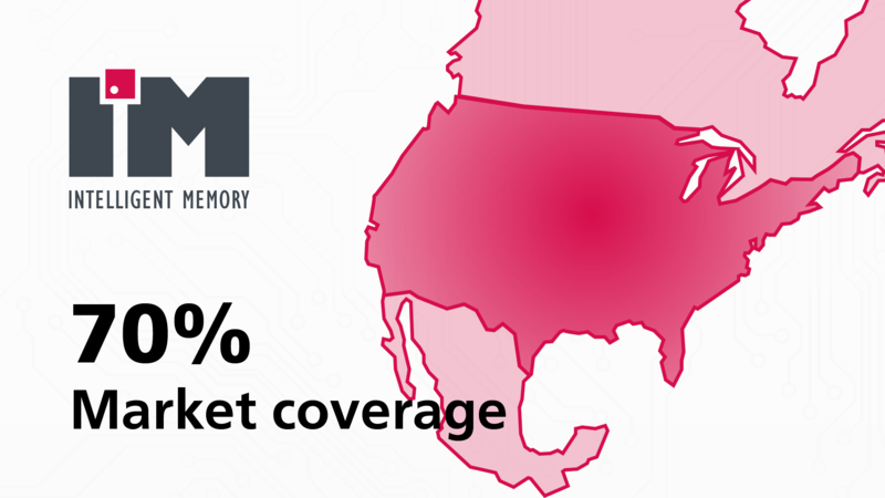 Intelligent Memory covers over 70 Percent of the U.S. Market with Network of Representatives and Distributors