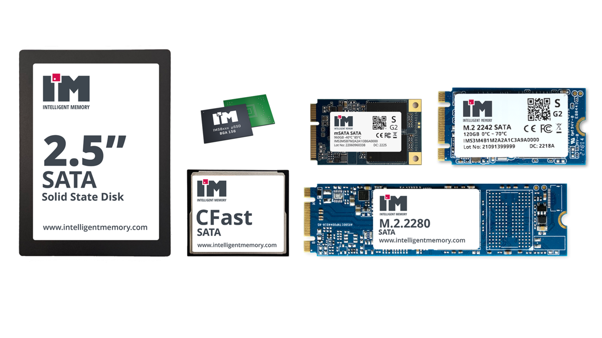 SATA Family with Form Factors 2.5 SSD, CFast, BGA SSD, M.2 2242, M.2 2280, and mSATA